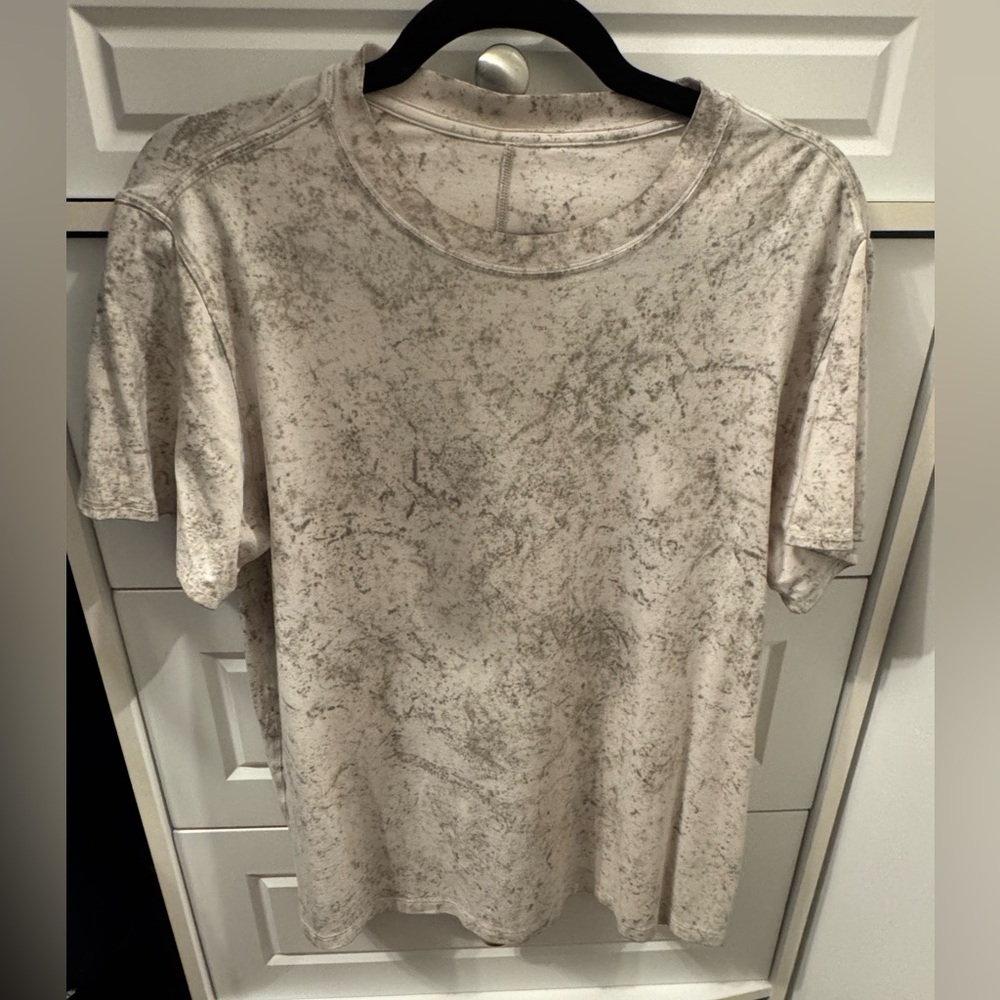 Lululemon Women’s All Yours Cotton T-shirt size 4 in opal wash raw linen